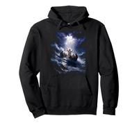 Epic Bible Story Christian Graphic - Jesus Calming The Storm Sudadera con Capucha