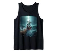 Epic Bible Story Christian Graphic - Jesus Saving Peter Camiseta sin Mangas