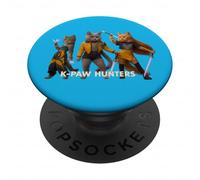 Epic Cat Warriors Parodia Retro Synthwave Estética PopSockets PopGrip Adhesivo