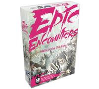 Epic Encounters: Hall of the Orc King - Juego de mesa de rol de fantasía RPG con 20 miniaturas, tapete de juego de doble cara y libro de aventuras Game Master con estadísticas de monstruos, compatible