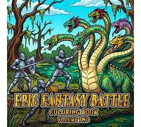 Epic Fantasy Battle Coloring Book - Volume 2: 40 Epic Battle Scenes Featuring Knights, Dragons, Wizards and Mythical Creatures