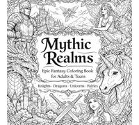 Epic Fantasy Coloring Book for Adults & Teens: Knights, Dragons, Unicorns, Fairies & Magical Creatures (Adult coloring pages)