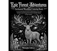 Epic Forest Adventures: Enchanted Woodland - A Midnight Edition Coloring Book - White Line Art on Black for Gel Pens, Metallic Markers & Neon Pencils