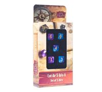 Epic Forge - D6-16 mm (5 Unidades), Color Azul y Morado