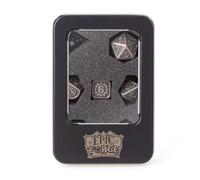 Epic Forge-Gear Silver - Lote de 7 Dados de Metal, 14 mm