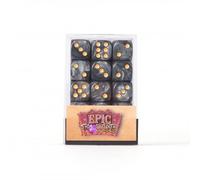 Epic Forge-Juego de 36 Dados de 6 Caras - 12mm - Negro