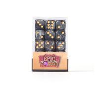Epic Forge-Juego de 36 Dados de 6 Caras - 12mm - Negro