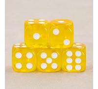 Epic Forge-Juego de 5 Dados de 6 Caras - Amarillo Transparente