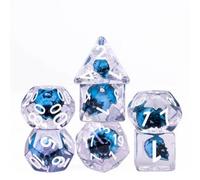 Epic Forge Juego de 7 Dados de Resina - Gama Insert - en Caja - Calavera Azul