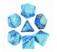 Epic Forge-Juego de 7 Dados en Caja - Fusión Azul Celeste y Azul