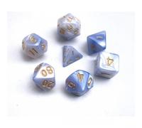 Epic Forge-Juego de 7 Dados en Caja - Fusión Azul Claro y Blanca