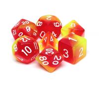 Epic Forge-Juego de 7 Dados en Caja - Fusión Rojo y Amarillo