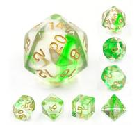 Epic Forge Juego de 7 Dados multiformato con Caja - Green Ripples