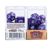 Epic Forge-Juego de 7 Dados Multiformato en Caja - Violeta Perlado
