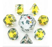 Epic Forge-Juego de 8 Dados de Resina - Gama Insert - Bolsa de Gasa - Familia Pollo