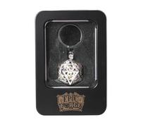 Epic Forge - Llavero D20 (7 Unidades, 5 mm), Color Plateado
