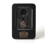 Epic Forge - Llavero D20 - Juego de 7 Mini Dados de Metal (5 mm) Old Gold