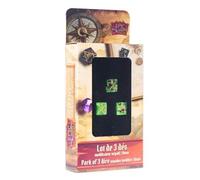 Epic Forge - Lote de 3 Dados modificadores Negativos (16 mm), Color Verde y Negro