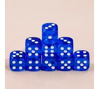 Epic Forge - Lote de 36 Dados de 6 Caras, 12 mm, Color Azul Transparente