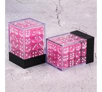 Epic Forge - Lote de 36 Dados de 6 Caras, 12 mm, Rosa Transparente