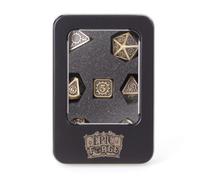 Epic Forge - Lote de 7 Dados de Metal, 14 mm, Color Bronce
