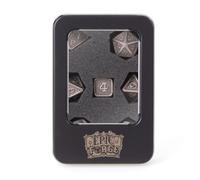 Epic Forge - Lote de 7 Dados de Metal, 14 mm, Color Plateado