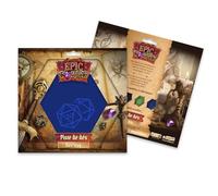 Epic Forge-Pista de Dados D20 Azul Oscuro - 19 x 19 cm - Piel y Terciopelo