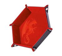 Epic Forge-Pista de Dados - Dragón Rojo 19 x 19 cm - Piel y Terciopelo