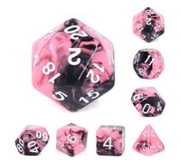 Epic Forge-Set de 7 Dados - Fusion Negro y Rosa