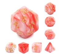 Epic Forge-Set de 7 Dados - Fusion Rosado y Rojo