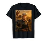 Epic Goose Selfie in Armor with Battle Scene Camiseta
