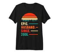 Epic Husband Since 2006 20 Years 20th Wedding Anniversary Camiseta Premium