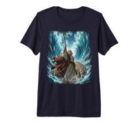 Epic Japanese Anime Christian Bible - Moses Parting The Sea Camiseta Premium