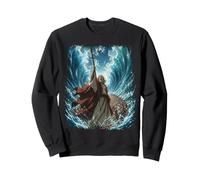 Epic Japanese Anime Christian Bible - Moses Parting The Sea Sudadera