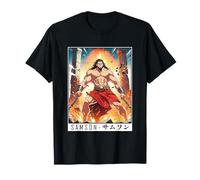 Epic Japanese Anime Christian Faith Bible Graphic - Samson Camiseta