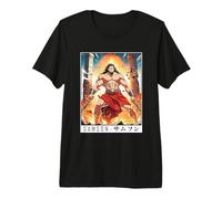 Epic Japanese Anime Christian Faith Bible Graphic - Samson Camiseta Premium