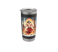 Epic Japanese Anime Christian Faith Bible Graphic - Samson Vaso térmico de acero inoxidable de doble pared