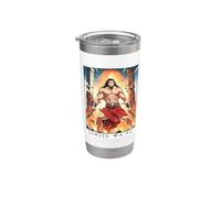 Epic Japanese Anime Christian Faith Bible Graphic - Samson Vaso térmico de acero inoxidable de doble pared