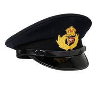 Epic Militaria Gorra Titanic de auténtica reproducción blanca con forro de estrellas, color azul, Negro, XL