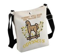 Epic Odysseus Troy - Bolso cruzado inspirado en la antigua Grecia, regalo musical para amantes de la Odiseo, regalo de mitología griega, Bolsa de pago