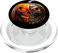 Epic Pumpkin Robot: Halloween, Acción de Gracias, Gráfico de Cosecha PopSockets PopGrip para MagSafe
