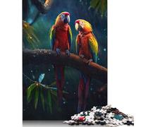 Epic Rainy Parrots Puzzles Imposible,desafío para Adultos Juego Educativo 1000 Piezas Obra De Arte De Juego De para Adultos Y Niños Mayores De 12 Años 1000pcs (75x50cm)