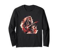 Epic Rock Beast Shredding Guitarra Power Manga Larga