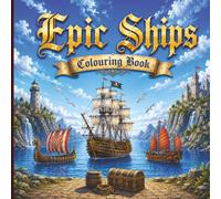 Epic Ships Colouring Book for Teens and Adults: 50 Historic Ships, Pirate Vessels, Viking Longships and Legendary Boats to Colour