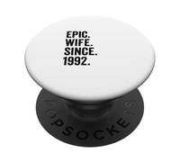 Epic Wife Since 1992 | 34 Aniversario de Boda 34 años PopSockets PopGrip Adhesivo