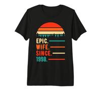 Epic Wife Since 1998 28 Years Women 28th Wedding Anniversary Camiseta Premium