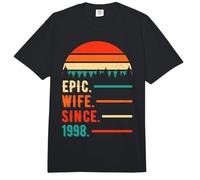 Epic Wife Since 1998 28 Years Women 28th Wedding Anniversary Comfort Colors Adult Heavyweight T-Shirt