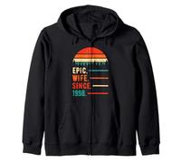 Epic Wife Since 1998 28 Years Women 28th Wedding Anniversary Sudadera con Capucha
