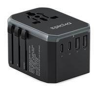 EPICKA - Adaptador de viaje universal de 17 W con 2 puertos USB A y 2 USB C para Alemania, Estados Unidos, Reino Unido, Japón, Tailandia, Australia TA-104e