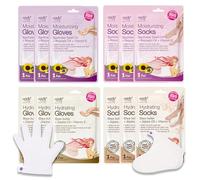 Epielle Mascarillas hidratantes e hidratantes para manos y pies, alivia y suaviza la piel seca y áspera, regalos de cuidado personal para mujeres, kit de spa, regalos para el día de la madre, 6